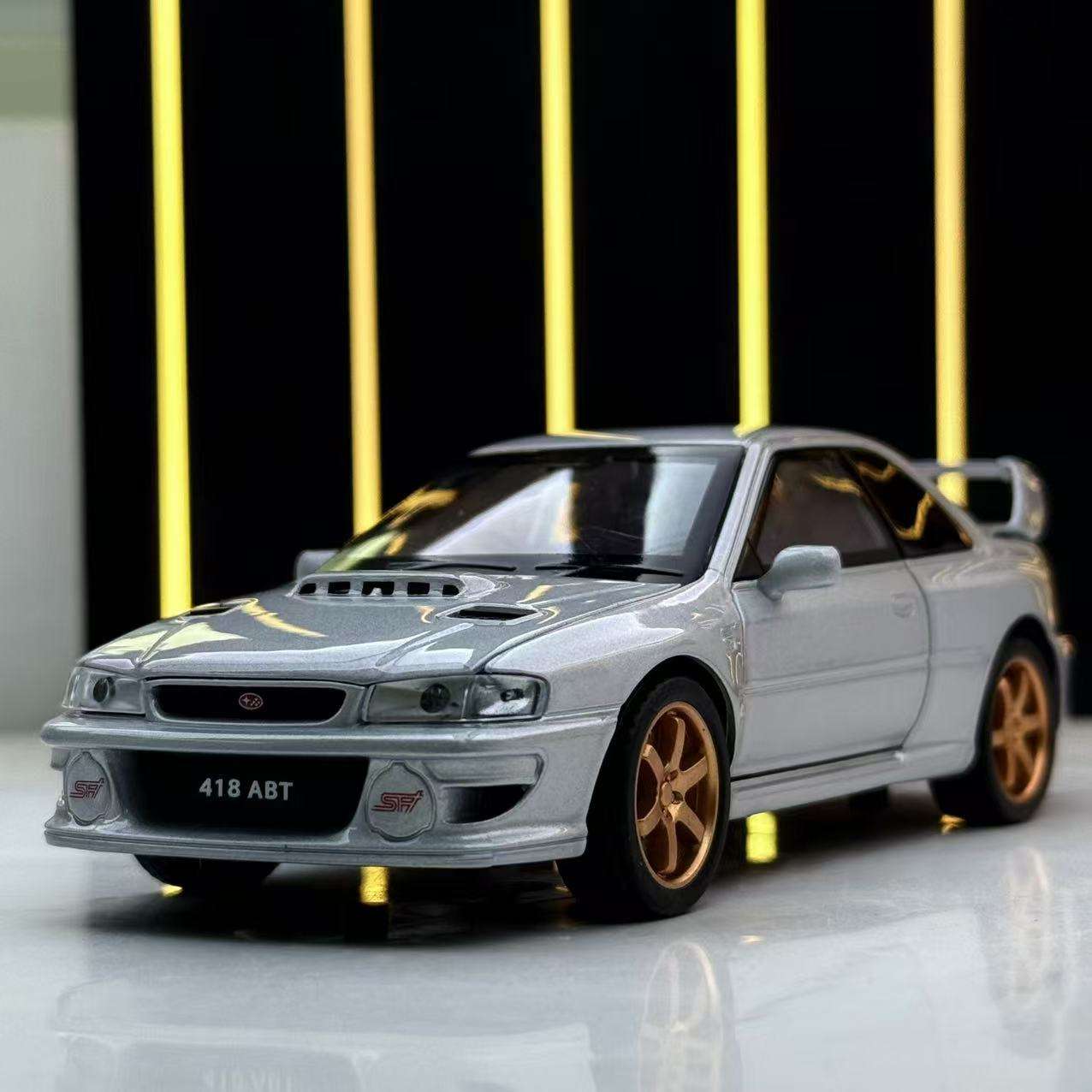 新款众源兴合金车模1:32斯巴鲁翼豹声光玩具汽车音效模型摆件
