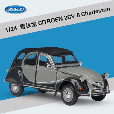 新款 威利1:24 雪铁龙 2CV 6 Charleston老爷车仿真合金汽车模型