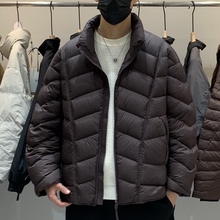 冬季韩版男排骨款立领羽绒服百搭潮流日系时尚轻盈舒适保暖羽绒衣