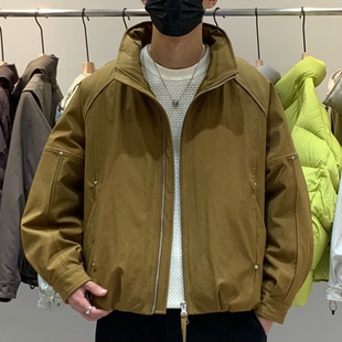 冬季韩版男立领羽绒服百搭潮流时尚美式休闲飞行员痞帅保暖羽绒衣