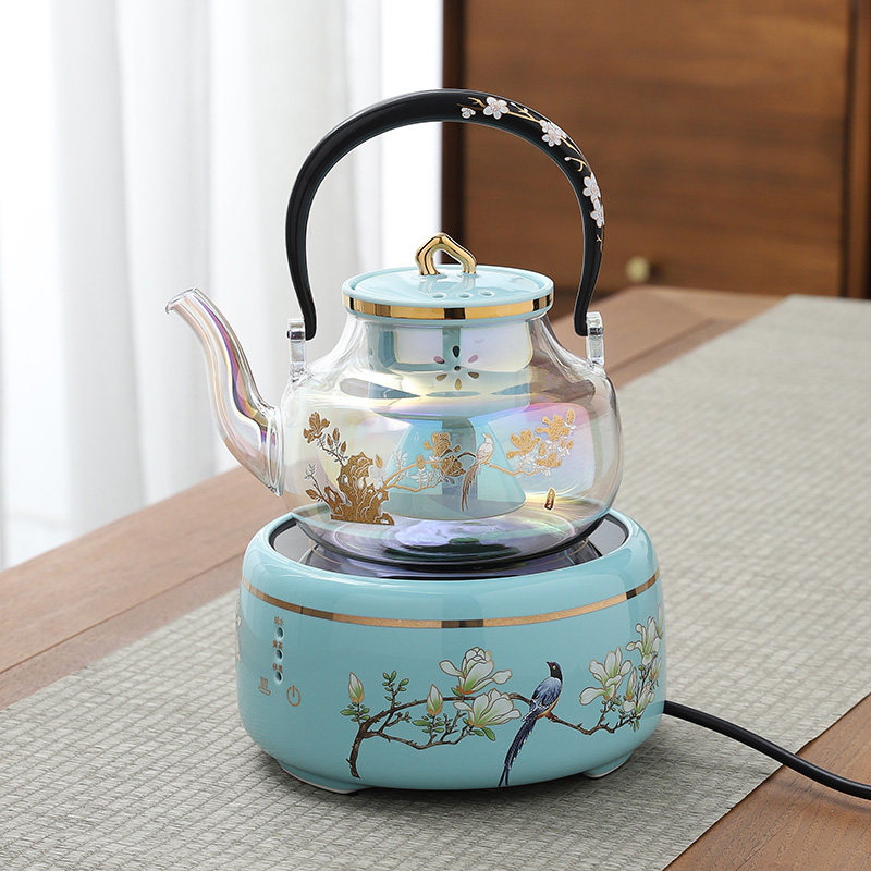 高颜值新款煮茶器电陶炉围炉煮果茶玻璃壶茶炉套装泡茶烧水电热炉