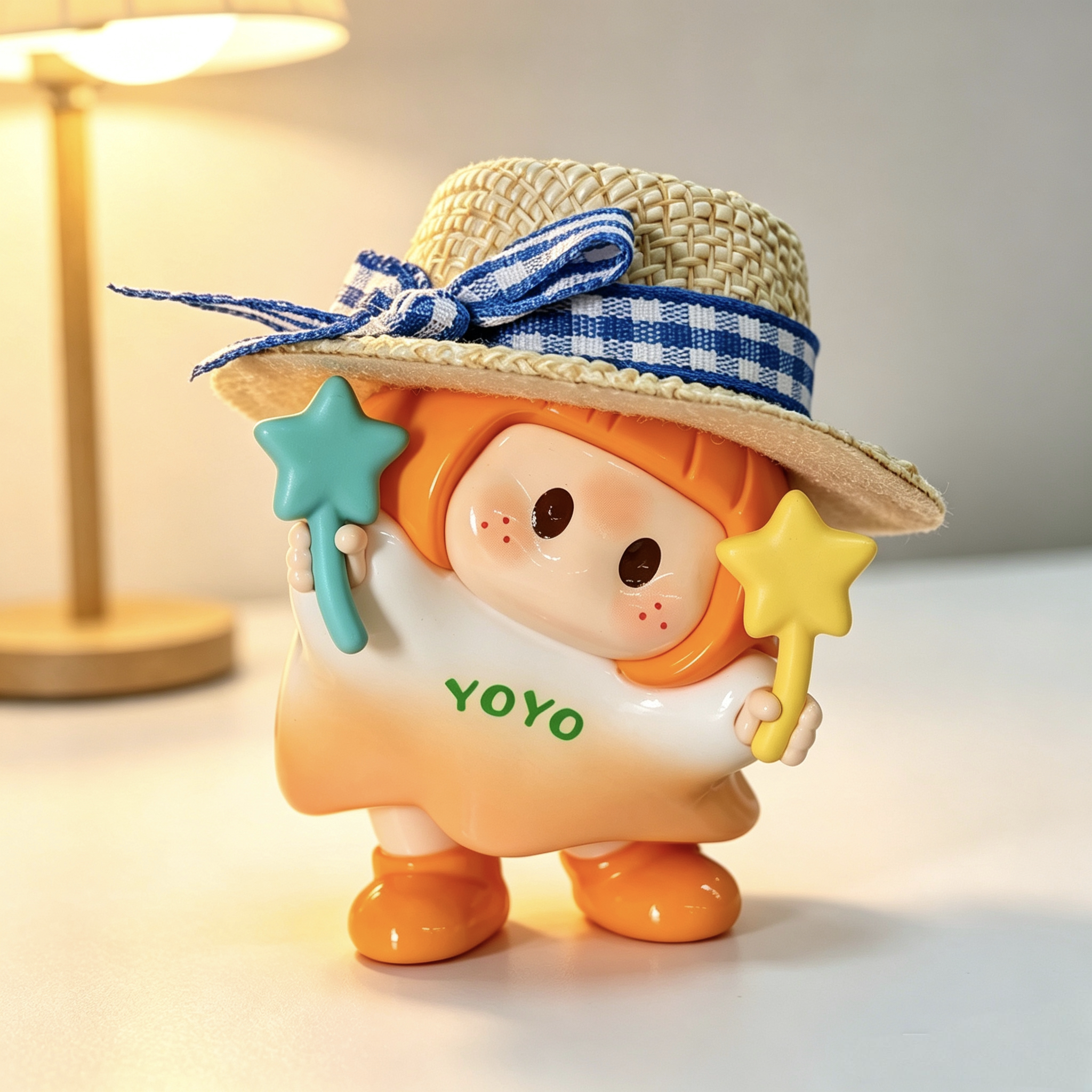 YOYO酱小草帽娃衣帽子可爱卡通玩偶衣服换装娃娃生日礼物女生闺蜜
