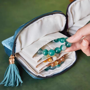 胡彦斌同款首饰包大容量可分装手镯手串项链文玩收纳袋便携收纳包