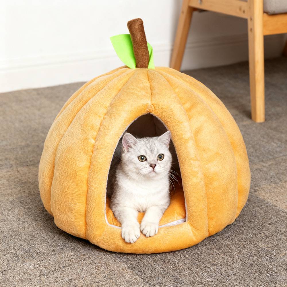 南瓜猫窝四季通用封闭式保暖狗窝