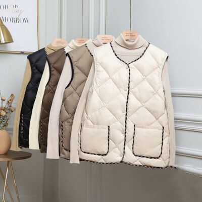 女士休闲羽绒香风马鸭绒新款小