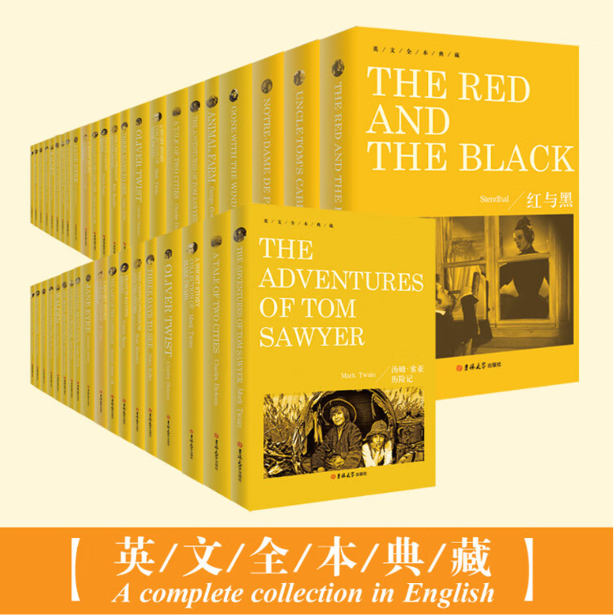 世界文学名著英文版共33册单本任选 飘简爱鲁滨逊漂流记马克吐温短篇小说瓦尔登湖呼吸山庄茶花女老人与海培根随笔初中高中课外书