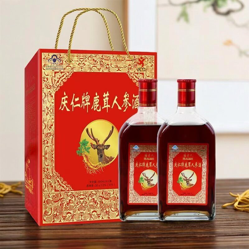 庆仁牌鹿茸人参酒中老年人免疫力图片
