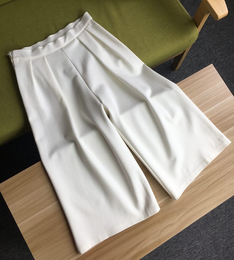 人手1件!好面料高品質~二姐自留女裝韓版高腰寬松喇叭闊腿七分褲