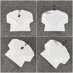 Derschutze Blossom Cherry Blossom Embroidery High Street Casual Trendy Fashion Unisex Waffle Long-Sleeve T-Shirt