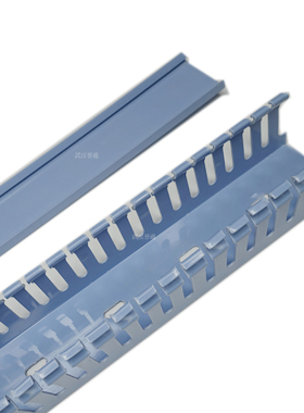 塑料蓝色PVC线槽U型配电柜电缆线槽阻燃现货25/30/40/50/60/80