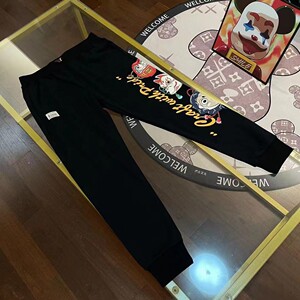 23秋季新款潮牌男士日向火男祭达摩印花休闲宽松运动长裤束脚卫裤