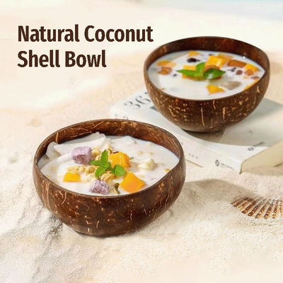 ins风天然椰壳碗酸奶甜品碗