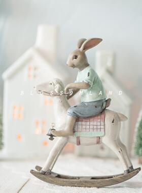 有质感花园雕塑树脂摆件复古风