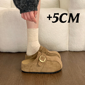 鞋 春夏季 子懒人一脚蹬包头半拖0315r 女2026新款 厚底内增高勃肯鞋