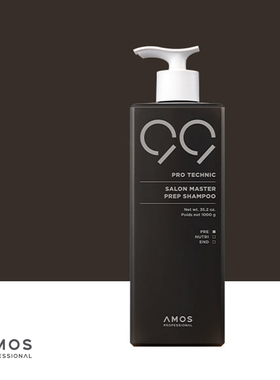 韩国amos爱茉诗 99系列沙龙大师 烫染预处理碱性蜂胶洗发水1000ml