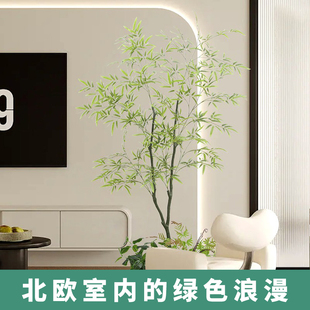 仿真吊钟树大型仿生竹子室内假绿植盆栽造景马醉木植物客厅落地花