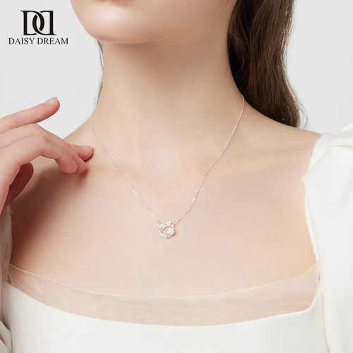 999纯银花环项链高级感小众设计