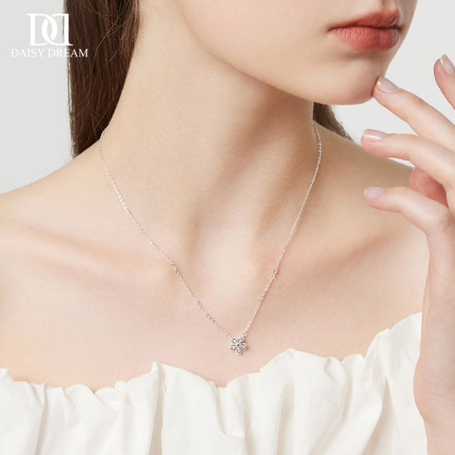 999纯银小清新花朵项链女