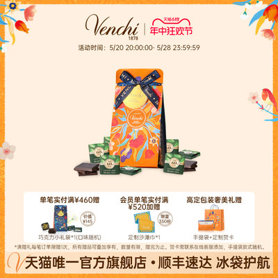 Venchi薄荷味巧克力方片礼袋