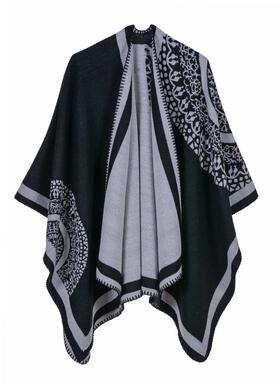 披肩外搭空调衫开衫男女斗篷外套度假 Scarf women shawl cloak