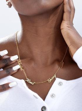 定制名称项炼多名称不锈钢项炼个性化的妇女