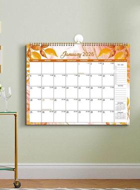 2025/2026 English Wall Calendar Office Wall Decor Check In