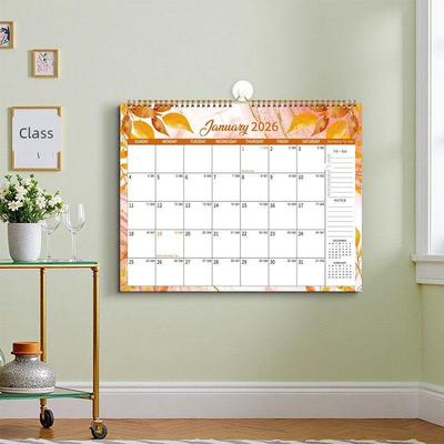 2025/2026 English Wall Calendar Office Wall Decor Check In