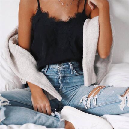 Women Sexy Tank Tops ,Summer Fashion Lace Camisole Top