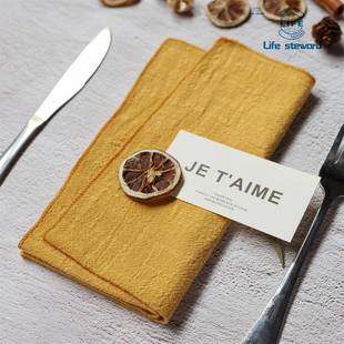 Cloth Cotton Gauze Retro 餐巾布 Napkins Rustic 32x32CM