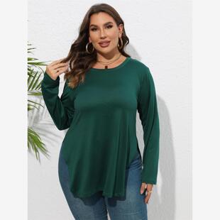 XL-4XL plus size women T shirt ladies tops 春秋休闲T恤打底衫