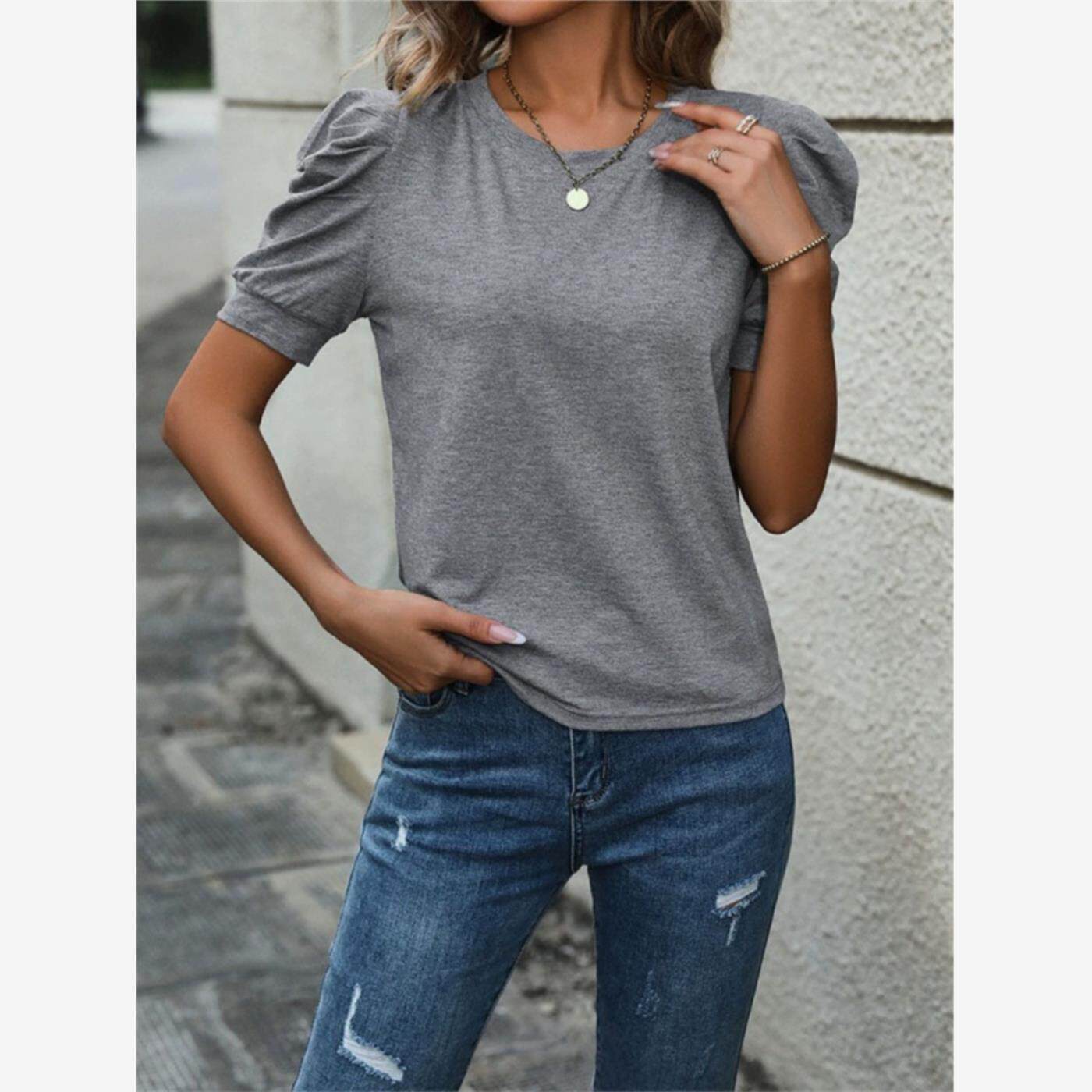 summer women T shirt casual ladies tops 欧美时尚夏季女T恤