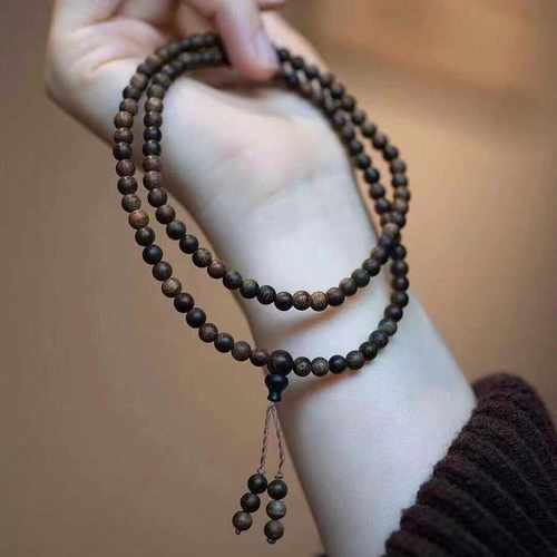 5mm文玩现代不详多圈沉香108颗