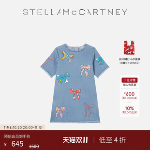 [D11同价]儿童Stella McCartney童装蝴蝶结印花图案连衣裙