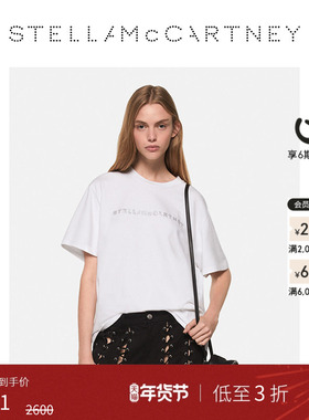 [低至3折]Stella McCartney春季徽标印花圆领超大图案棉质T恤