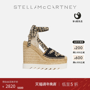 低至5折 厚底绑带凉鞋 GAIA McCartney春季 坡跟草编鞋 Stella