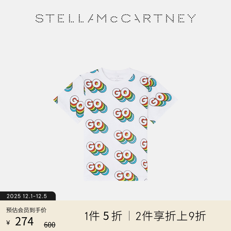 StellaMcCartneylogo印花短T恤