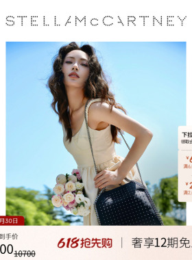 Stella McCartney黑色FALABELLA mini钻饰包