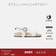 Stella 低至5折 McCartney石墨色鳄鱼纹草编凉鞋