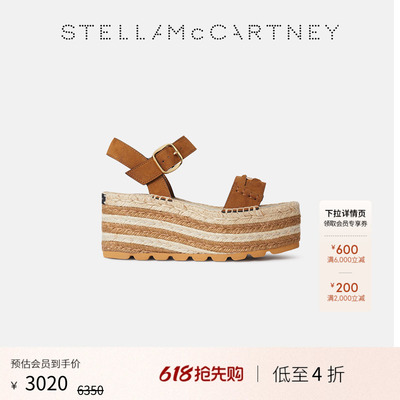 StellaMcCartney厚底坡跟麻底鞋