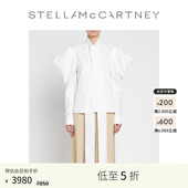 泡泡袖 McCartney春季 Stella 隐藏纽扣开合蝴蝶结领衬衫 低至5折