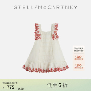 [低至6折]儿童Stella McCartney2026新品童装白色小花装饰连衣裙