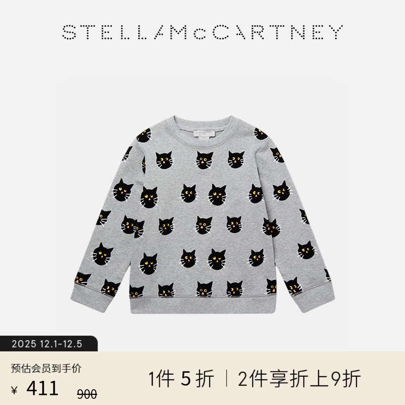 StellaMcCartney猫咪图案卫衣