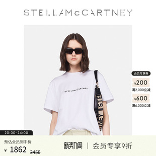 Stella 落肩设计印花徽标纯白T恤 McCartney春季