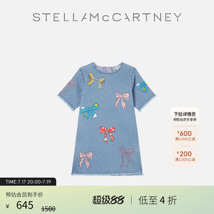 [低至4折]儿童Stella McCartney童装蝴蝶结印花图案连衣裙