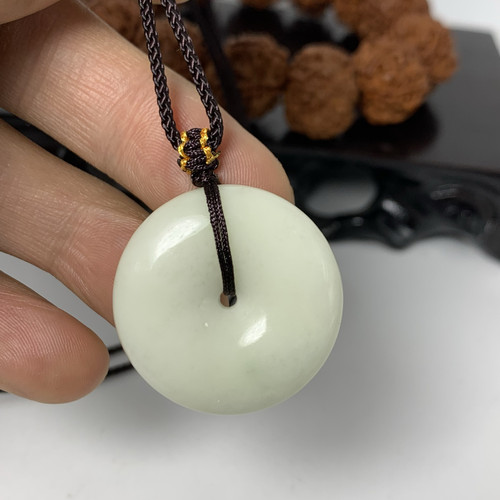 保真天然蓝田玉平安扣吊坠女款玉佩生日礼物女生闺蜜实用的高级感