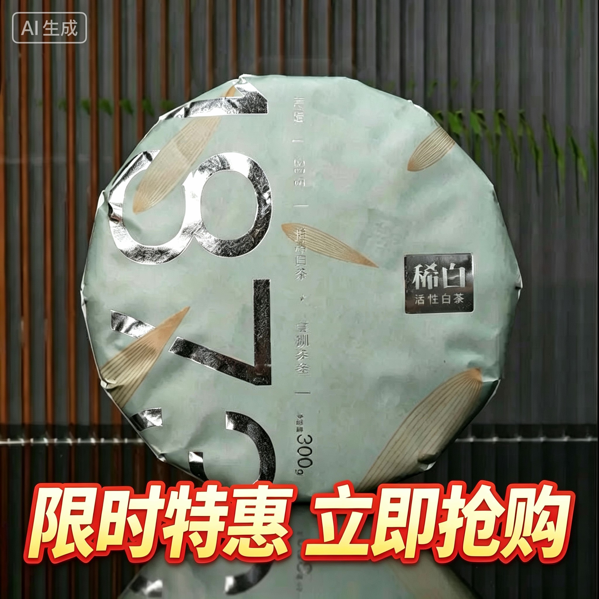 福鼎白茶一级贡眉 稀白茶业1873贡眉2018年收藏自饮饼茶300g正品