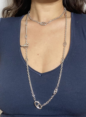 重工猪鼻超长120cm长项链