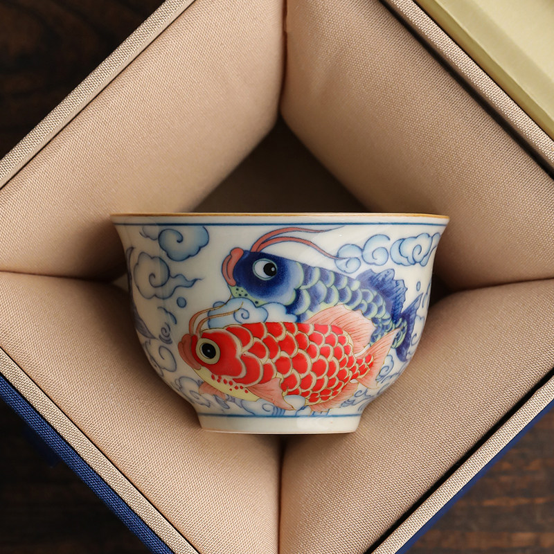 陶瓷红龙主人杯茶杯高档品茗杯家用单杯陶瓷个人专用功夫茶具茶盏,餐饮具,茶杯,淘宝优惠券,粉丝福利购,淘宝优惠卷