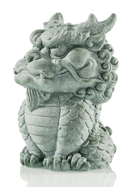 青砂石中式客厅麒麟摆件