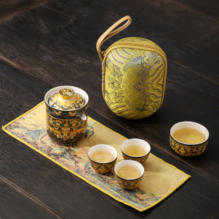 备 户外露营个人专用泡茶喝茶装 唐卡悬停快客杯旅行茶具套装 便捷式